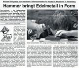 Hammer bringt Edelmetall in Form